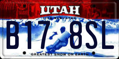 UT license plate B178SL