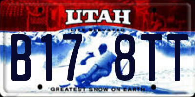 UT license plate B178TT