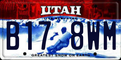 UT license plate B178WM