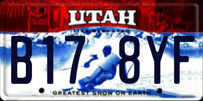 UT license plate B178YF