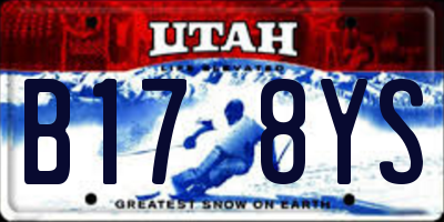 UT license plate B178YS