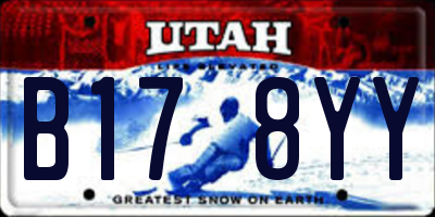 UT license plate B178YY