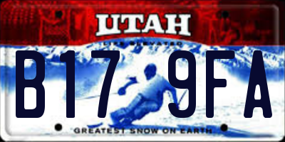 UT license plate B179FA