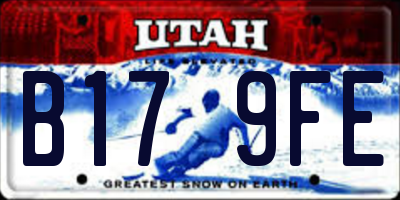 UT license plate B179FE