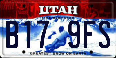 UT license plate B179FS