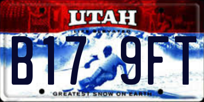UT license plate B179FT