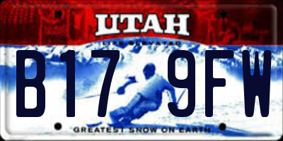 UT license plate B179FW