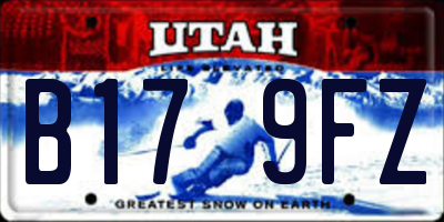 UT license plate B179FZ