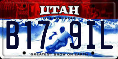 UT license plate B179IL