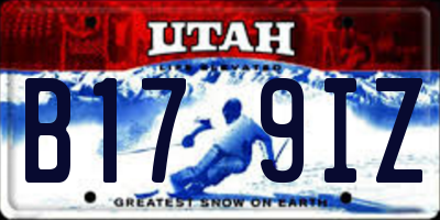 UT license plate B179IZ