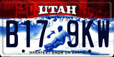 UT license plate B179KW