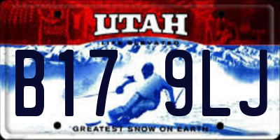 UT license plate B179LJ