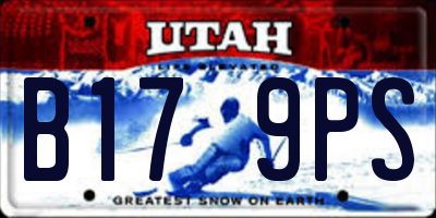 UT license plate B179PS