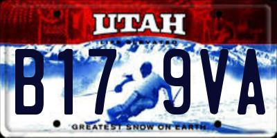 UT license plate B179VA