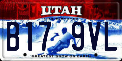 UT license plate B179VL