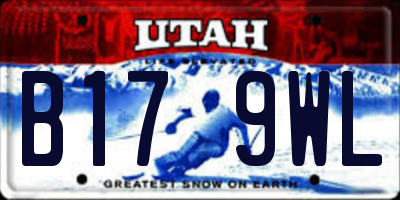 UT license plate B179WL