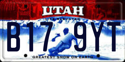UT license plate B179YT
