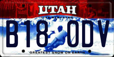 UT license plate B180DV