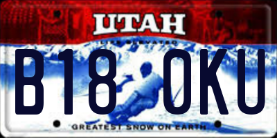 UT license plate B180KU