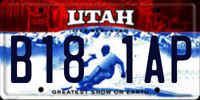 UT license plate B181AP