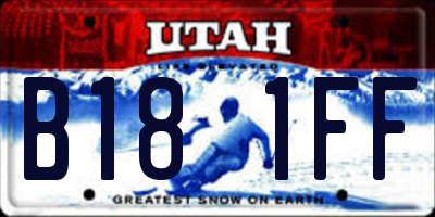 UT license plate B181FF