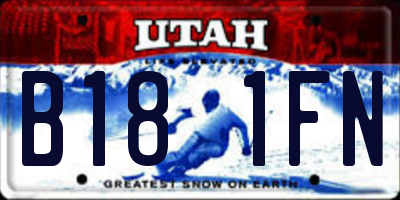 UT license plate B181FN