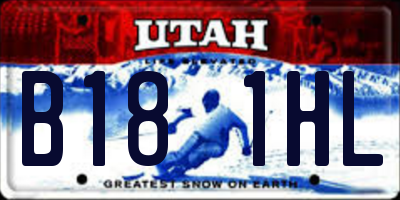UT license plate B181HL