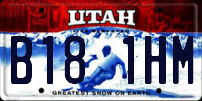 UT license plate B181HM