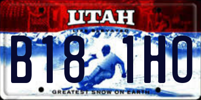 UT license plate B181HO