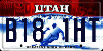 UT license plate B181HT