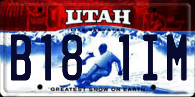 UT license plate B181IM