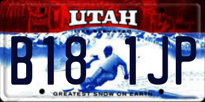 UT license plate B181JP
