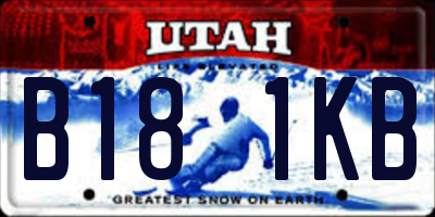 UT license plate B181KB