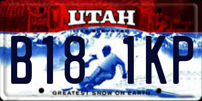 UT license plate B181KP
