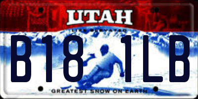 UT license plate B181LB