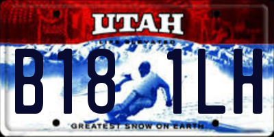 UT license plate B181LH