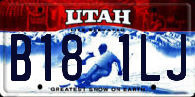 UT license plate B181LJ