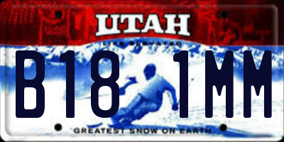 UT license plate B181MM