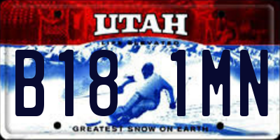 UT license plate B181MN