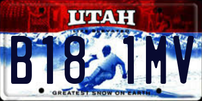 UT license plate B181MV