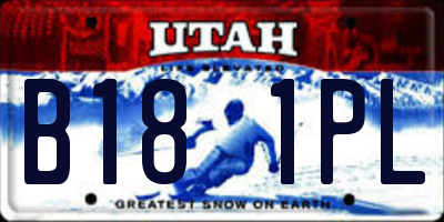 UT license plate B181PL