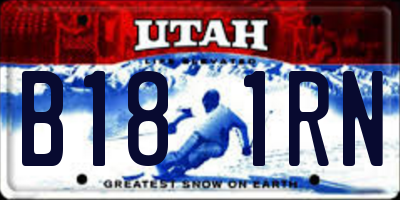 UT license plate B181RN