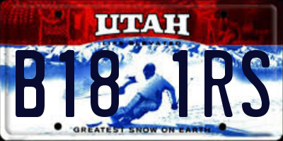 UT license plate B181RS