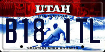 UT license plate B181TL