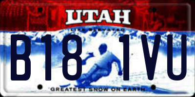 UT license plate B181VU