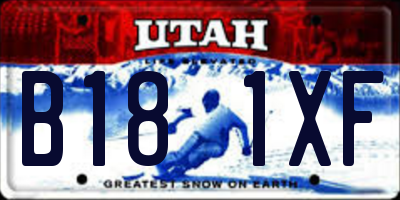 UT license plate B181XF