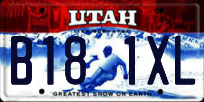 UT license plate B181XL