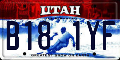 UT license plate B181YF