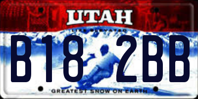 UT license plate B182BB
