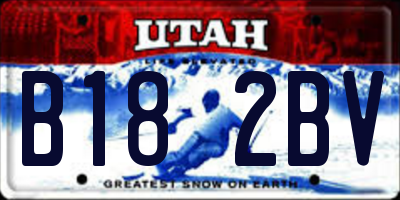 UT license plate B182BV